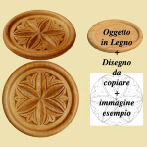 Kit sottobicchiere in legno KSBL1A