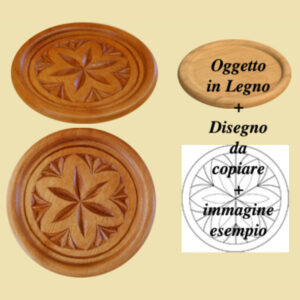 Kit sottobicchiere in legno KSBL1B